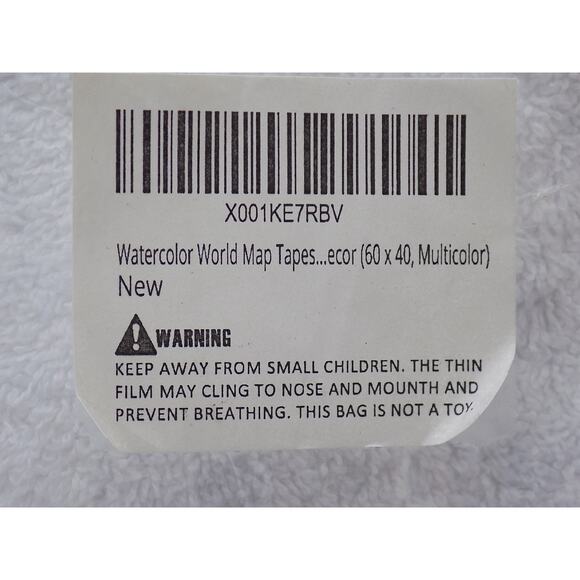 World Map Tapestry Watercolor Tapestry Map Wall Hanging NEW - Picture 7 of 7